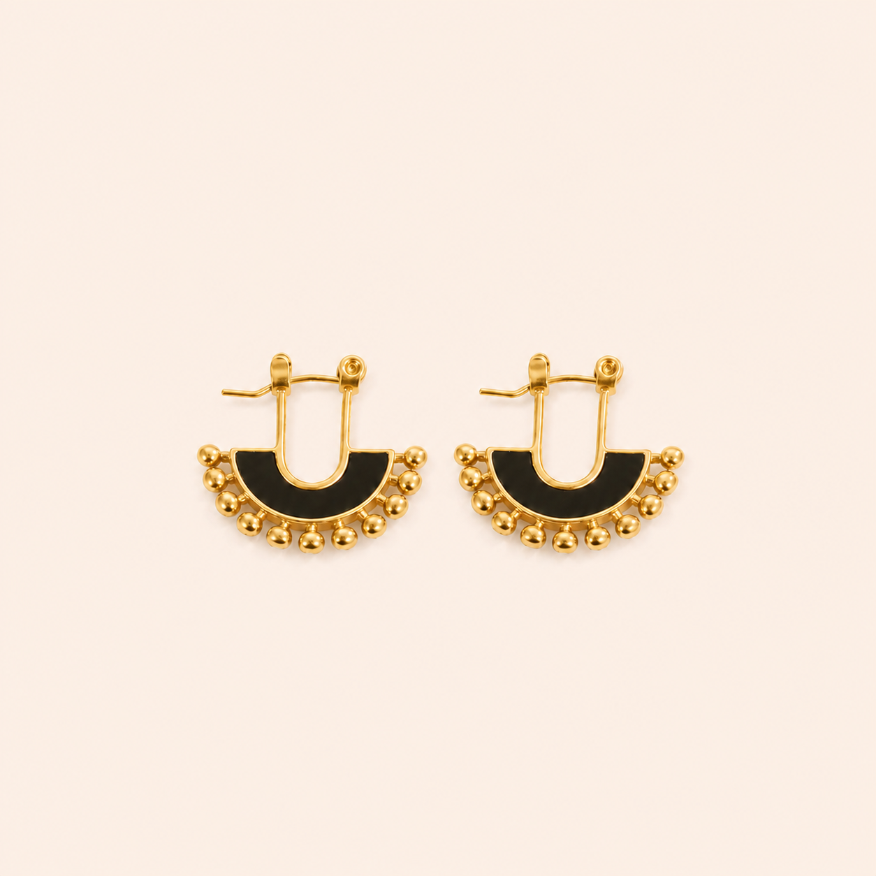 Golden shell eclipse hoops