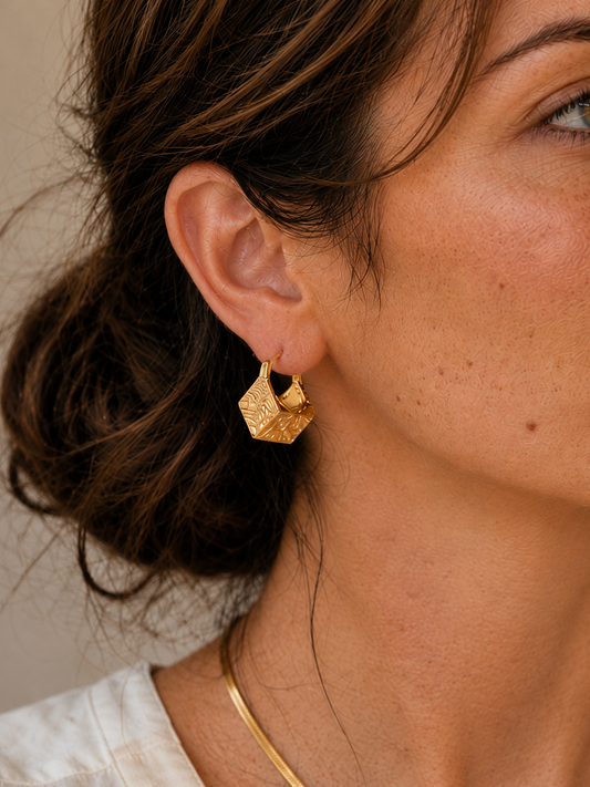 Luna Cube Hoops