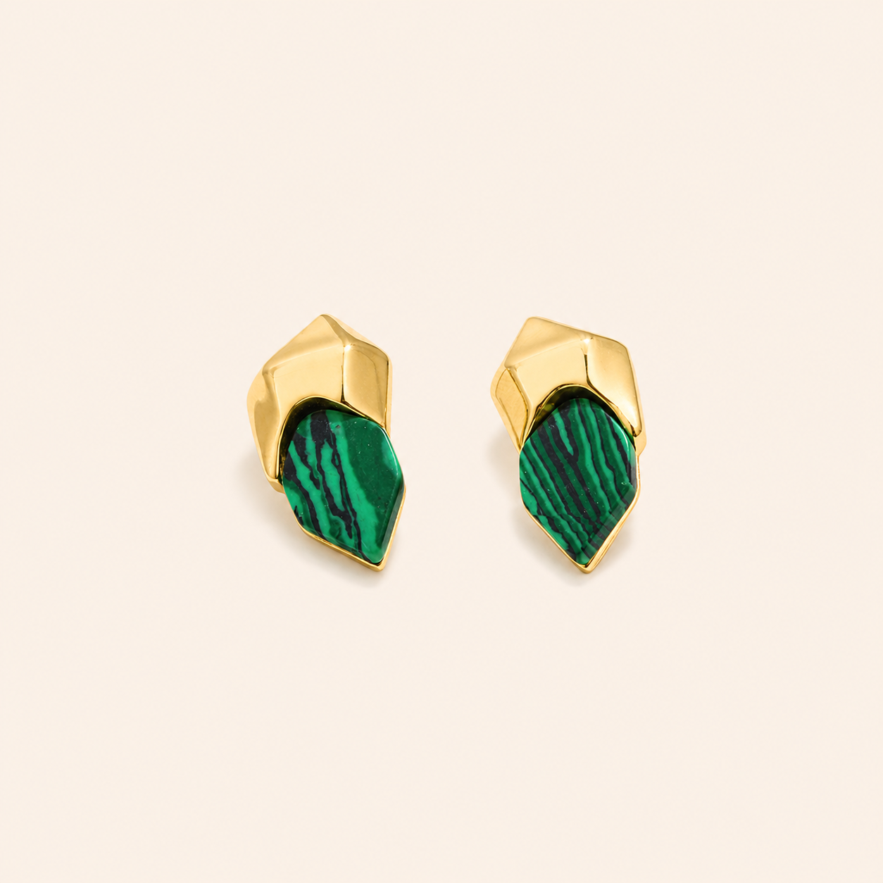 Malachite Crest Studs