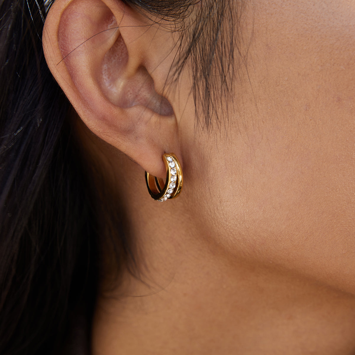 Luna Cross Studs