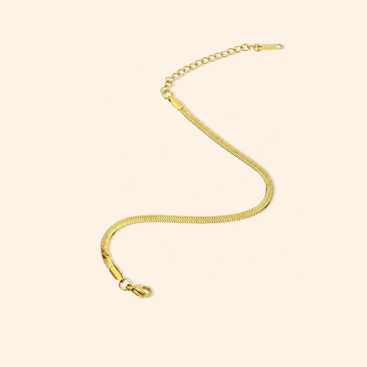 Gold Herringbone Bracelet