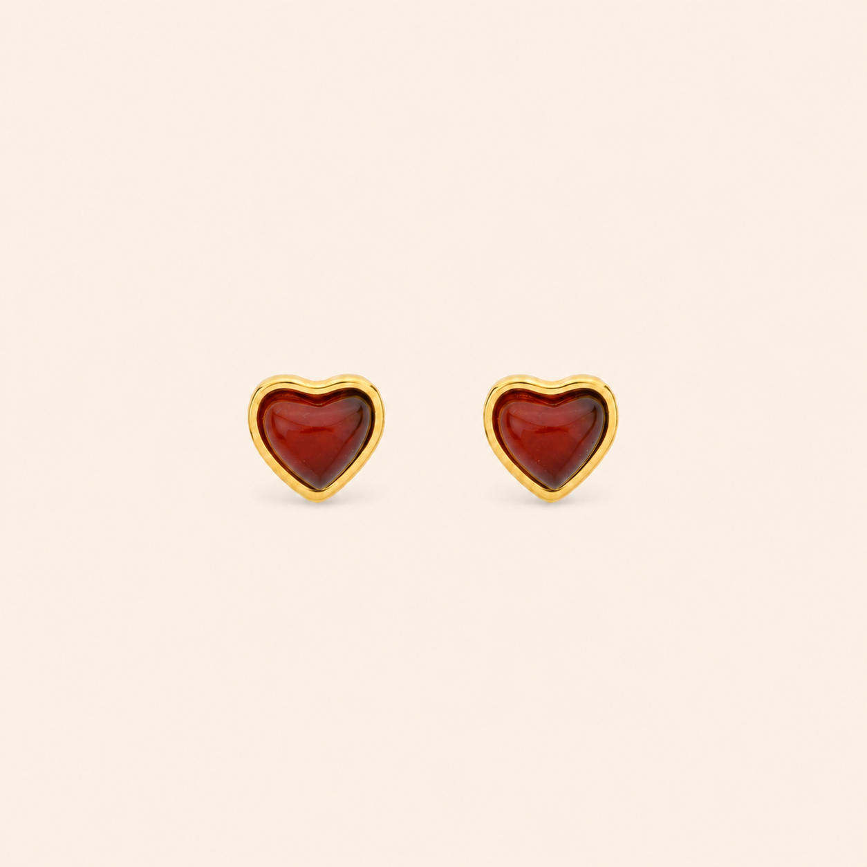 Juliet Agate Heart Studs
