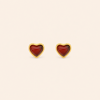 Juliet Agate Heart Studs