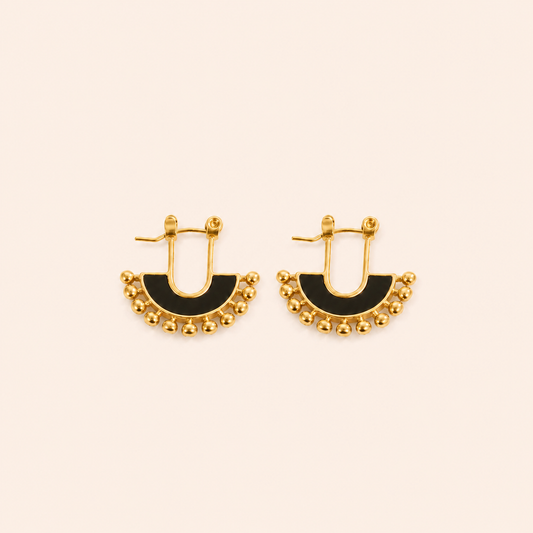 Golden shell eclipse hoops