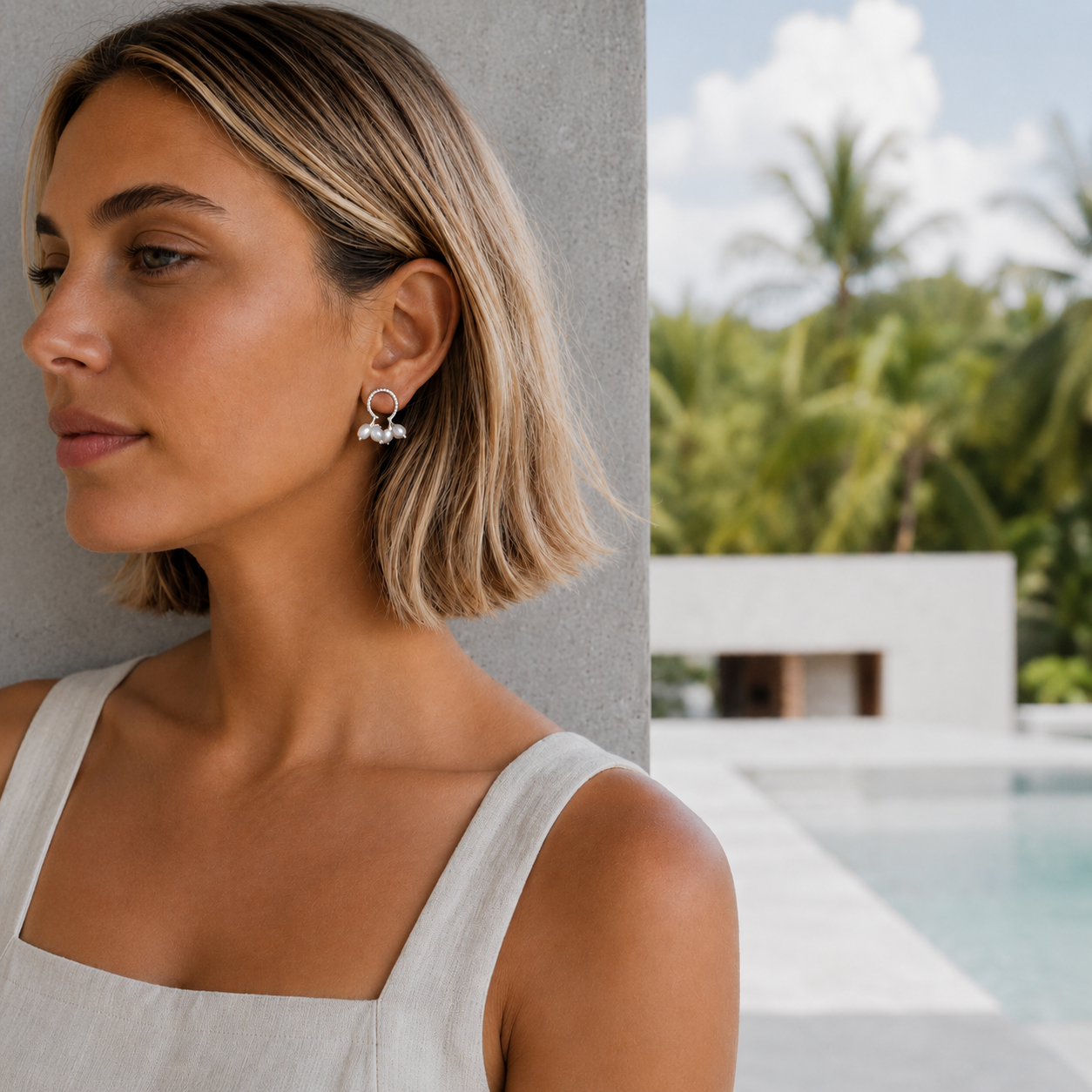 Pearl Blossom Studs