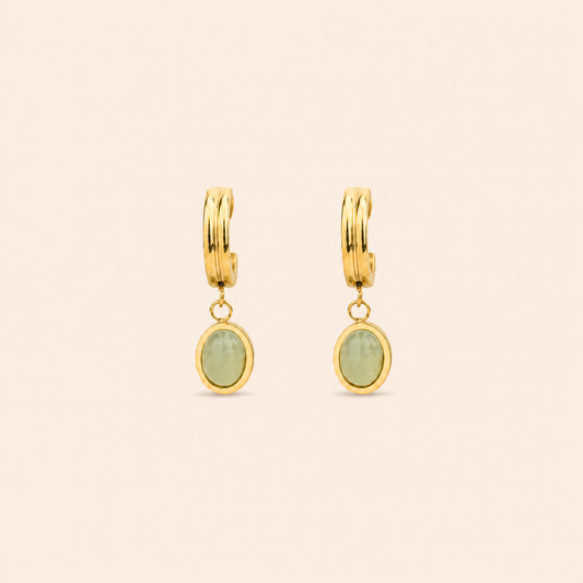 Jade Halo Hoops
