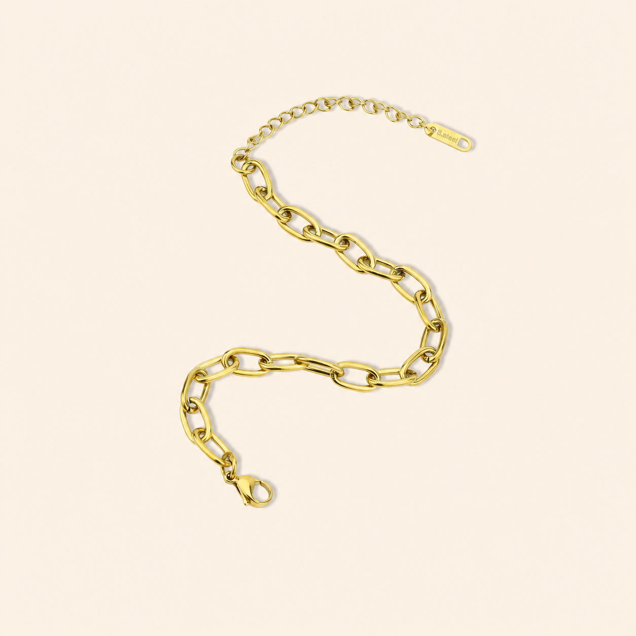 Gold Chain Link Bracelet