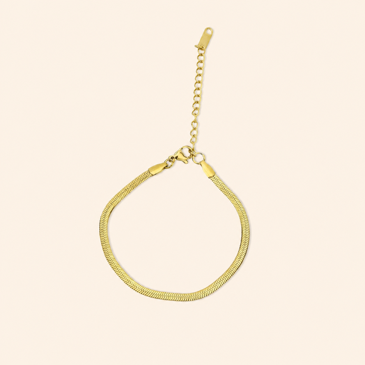 Gold Herringbone Bracelet