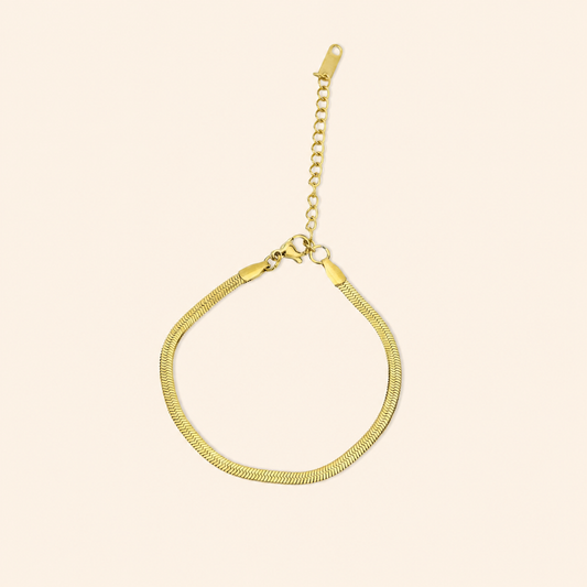 Gold Herringbone Bracelet