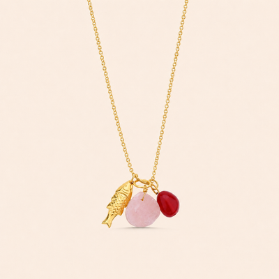 Rose Quartz Charm Necklace