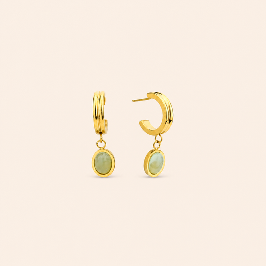Jade Halo Hoops